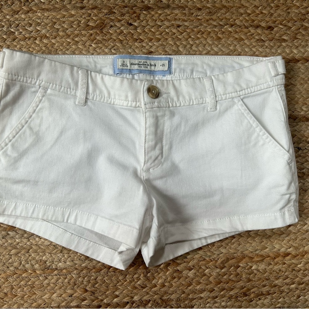 Abercrombie & Fitch White Jean Shorts